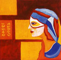 Frau mit Maske